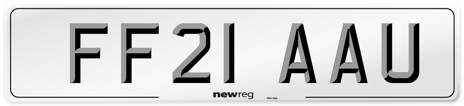 FF21 AAU Number Plate from New Reg